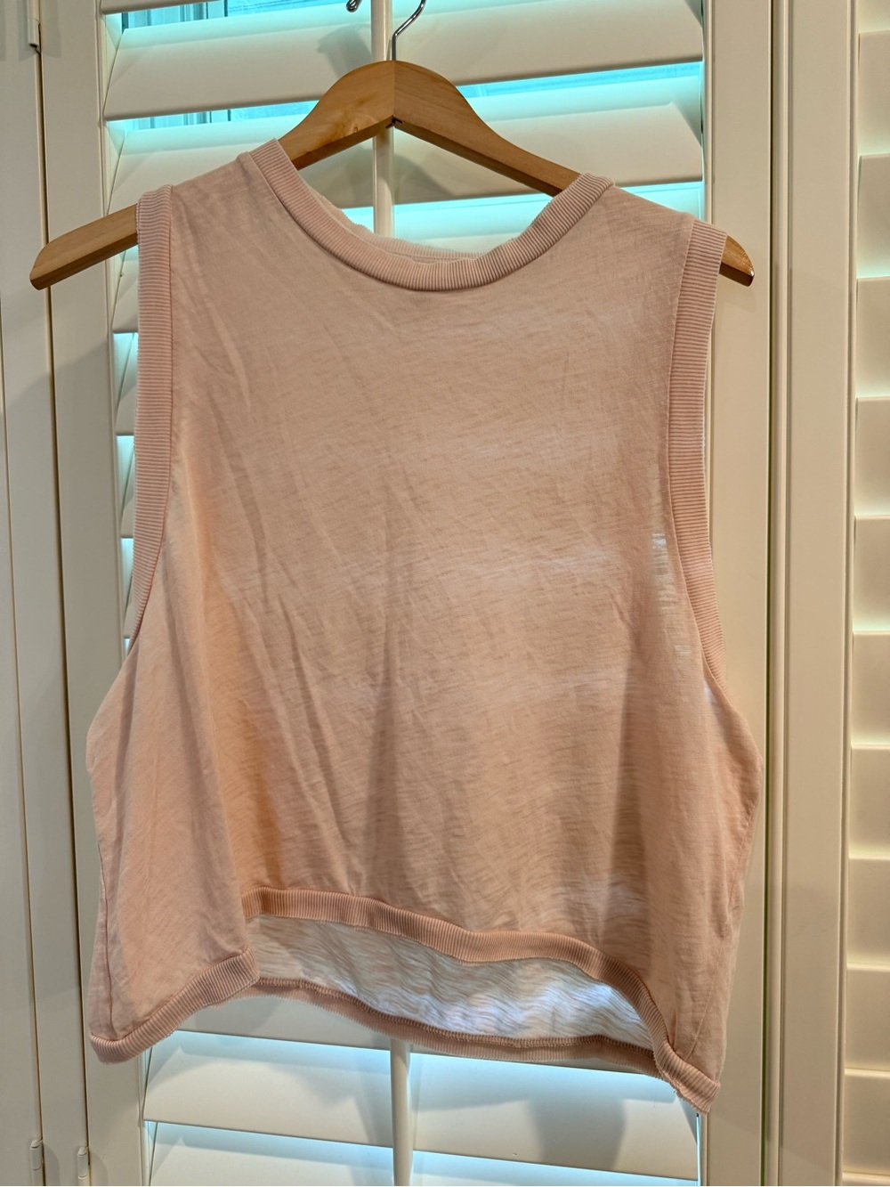 FP Movement by Free People Pale Pink Cropped Muscle Tank